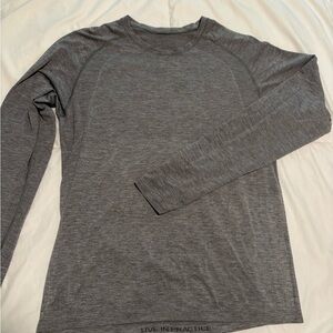 lululemon athletica Charcoal Long Sleeve Tee